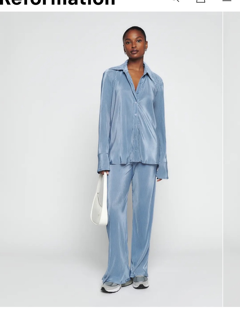 Reformation Carrington pleated Two Piece set